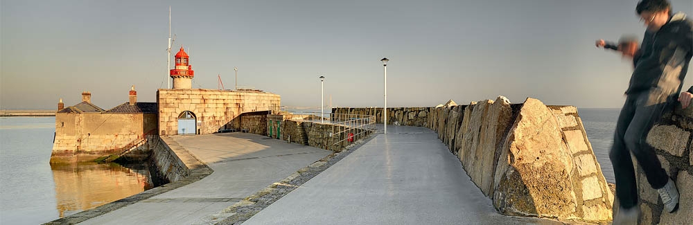 Dun Laoghaire harbour east pier Dublin Bay