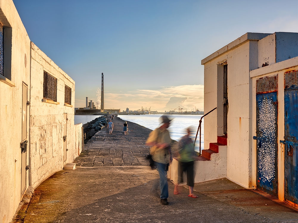 Half Moon Swimming Club south wall pier