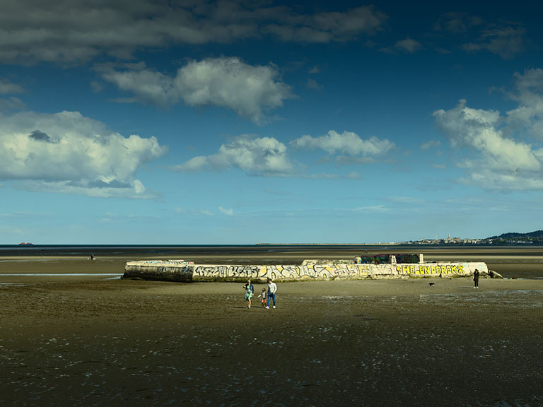 Low tide at Sandymount Strand in Dublin